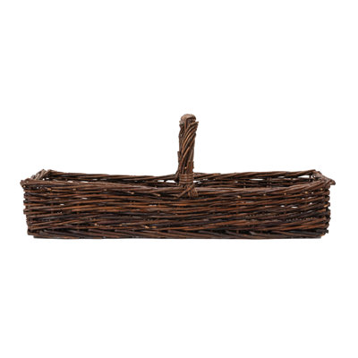 Hand‑Woven Reed Basket With Handle