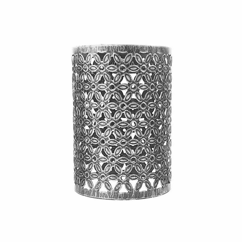 13.5cm H Metal Drum Lamp Shade ( Uno ), Brushed Silver