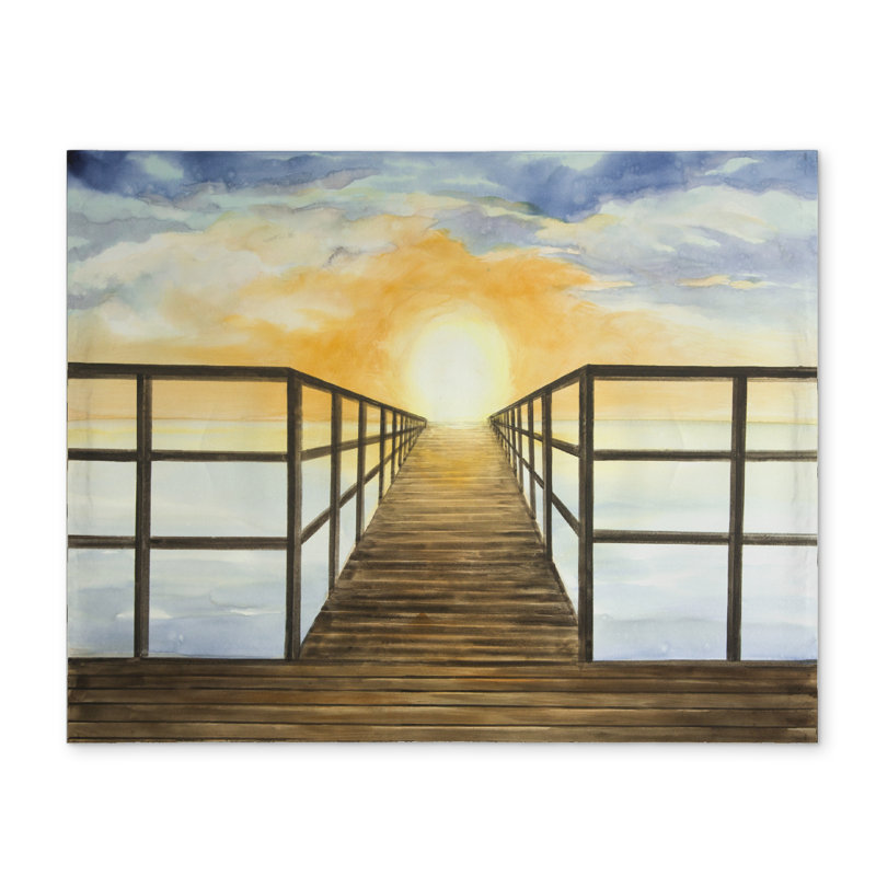 Sunset in the Sea Exotic Polyester Placemat - Home Decor