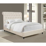 Goutier 57-inch Upholstered Panel Bed Beige