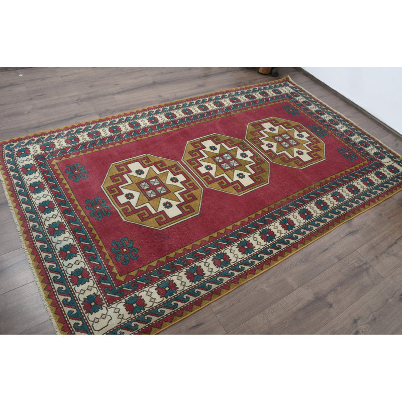 Tapis rouge en laine Elegant