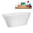 59" Streamline Soaking Freestanding Tub and Tray With Internal Drain-101688385