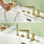 4-Hole Tub Faucet With Hand Shower, Solid Brass Bathtub Faucet Set-125227687