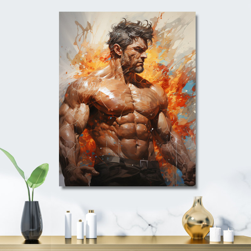 «Musculation le Flex - Aérobie et musculation», reproduction d'art en métal, H 40 po x l 30 po x P 1 po
