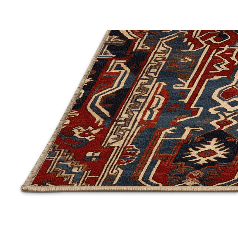 Machine Washable Art Deco Brown Area Rug, Rectangle 3' x 5'