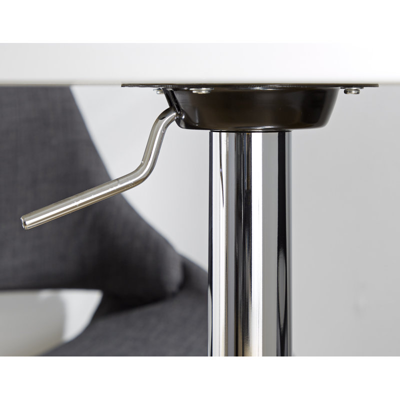 Round Metal Base Dining Table, White