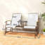 Chaise en plastique, ensemble de 2 foyers pliables toutes saisons gris