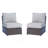 Fully Assembled Rattan Wicker 2-Person Seating Set With Cushions-551959947