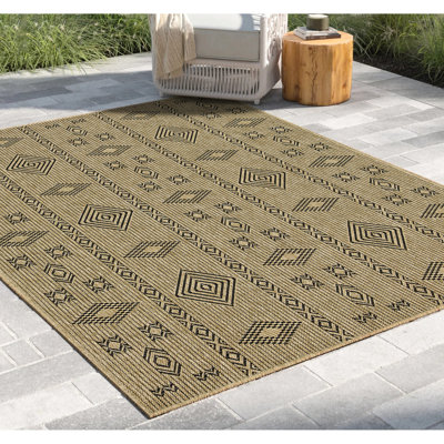 Tapis en jute / noir Exquis
