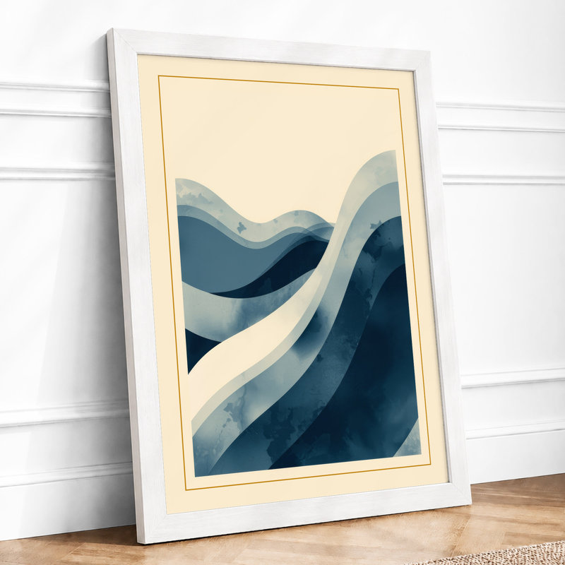Flowing Tides Minimalist - Print, A3 - 42.0 x 29.7 cm, White