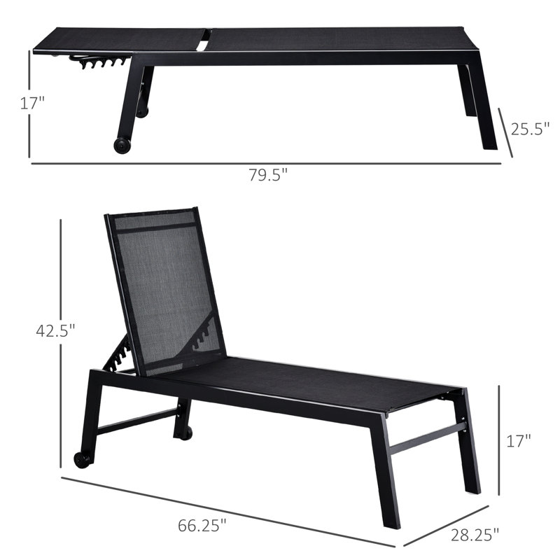 Chaise longue rembourrée Elikem