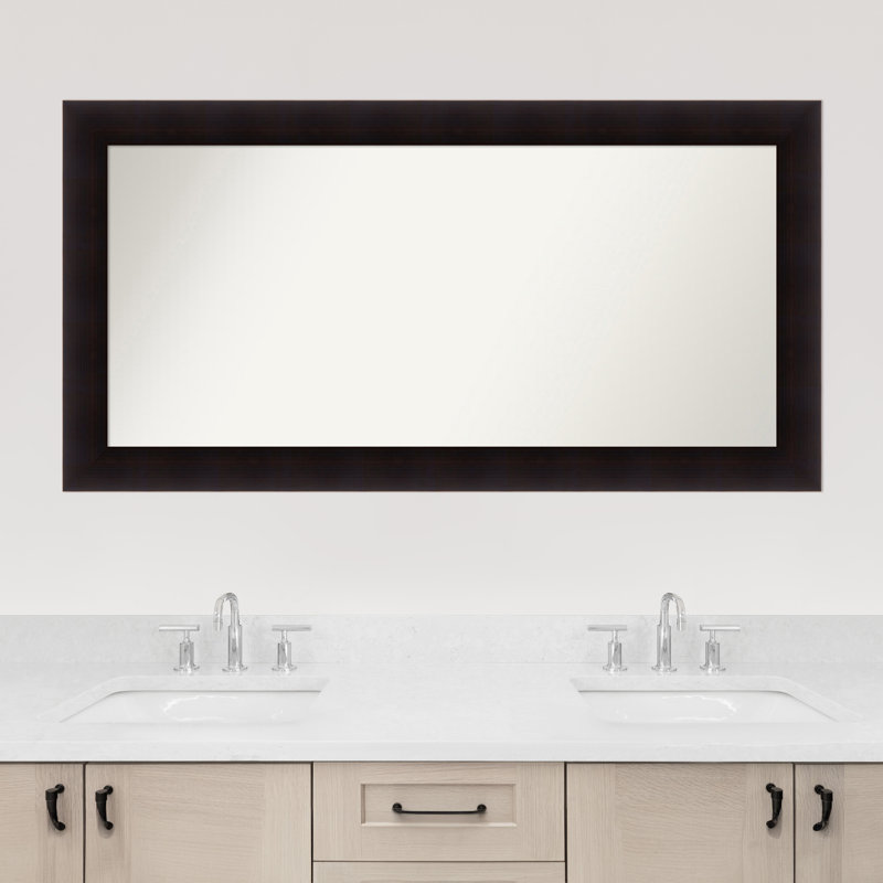 Miroir mural Jillissa, Rectangle, Noir, 26,75 po x 51,75 po