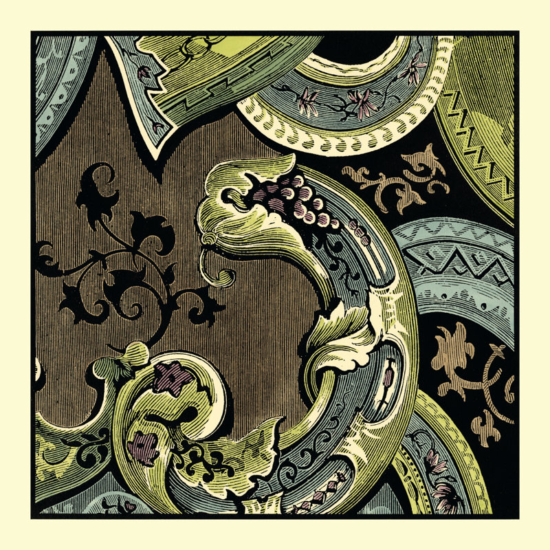 Tapestry Elegance I - Wrapped Canvas Art Prints, 30cm H x 30cm W