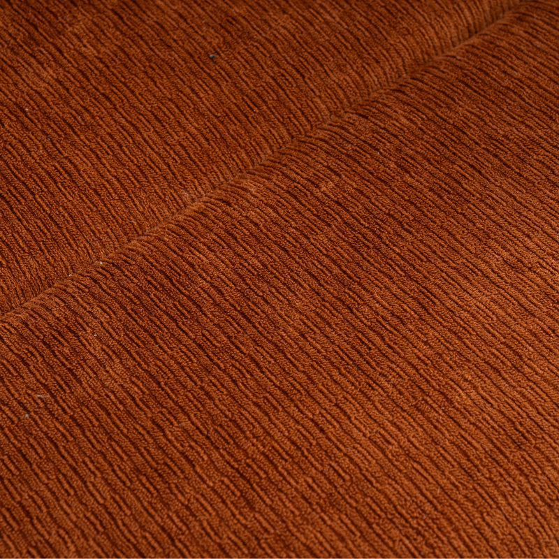 Chaise d'appoint rembourrée de style Mid-Century avec pieds en bois massif, Orange