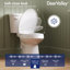 Toilette allongée 17 po 2 pièces à hauteur de fauteuil 17 po ADA 17 po en blanc, carte 1000G, siège à fermeture en douceur