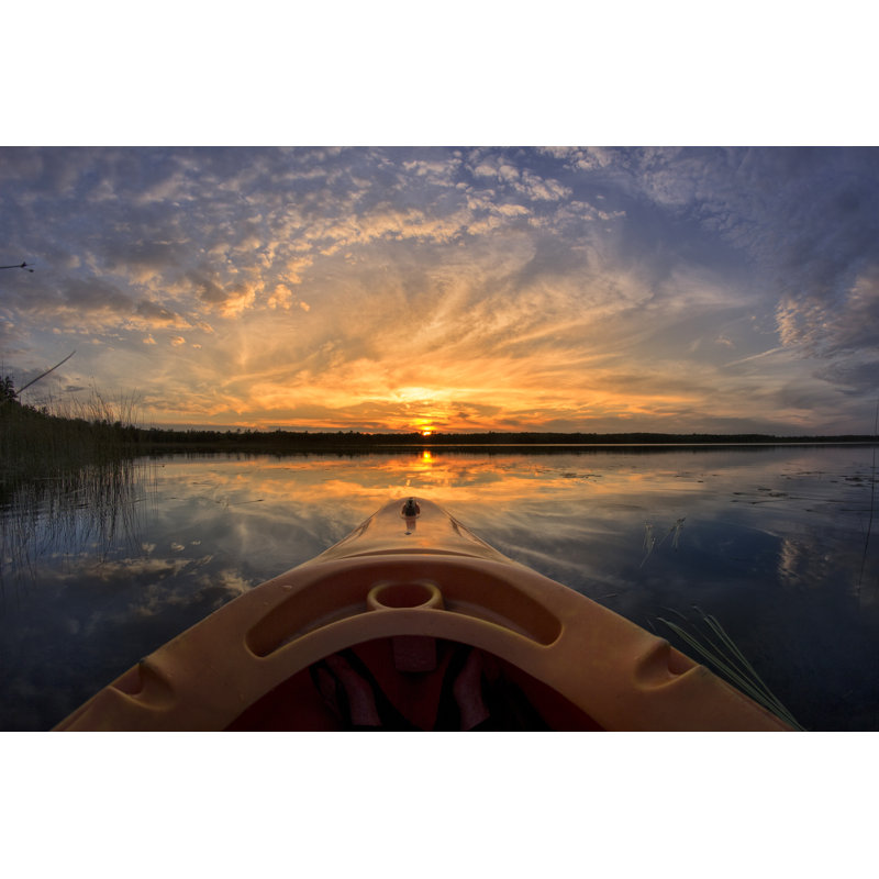 Marl Lake Kayak Reflections by Wiltser - No Frame Print on Canvas, 51cm H x 76cm W