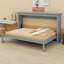 Lit simple escamotable en bois avec lattes