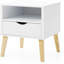 Table de bout moderne, table d'appoint avec tiroir