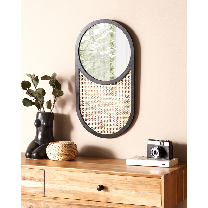 Allaben Wicker Oval Mirror