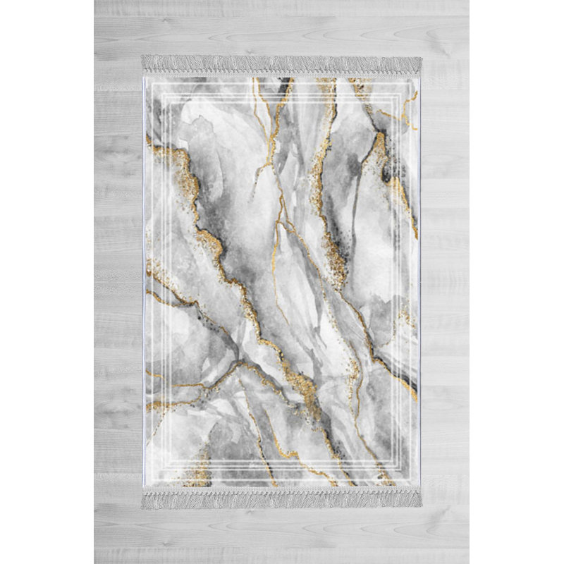 Tapis de couloir luxueux, tissu 100% velours, 39,4 po x 59,1 po | Semelle antidérapante en coton, d'une hauteur de poils de 0,4 po | Antibactérien, lavable à la machine | Impression numérique 3D, design élégant pour le décor et le confort de la maison