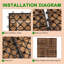 10 carreaux de plancher en bois d'acacia 10 pi