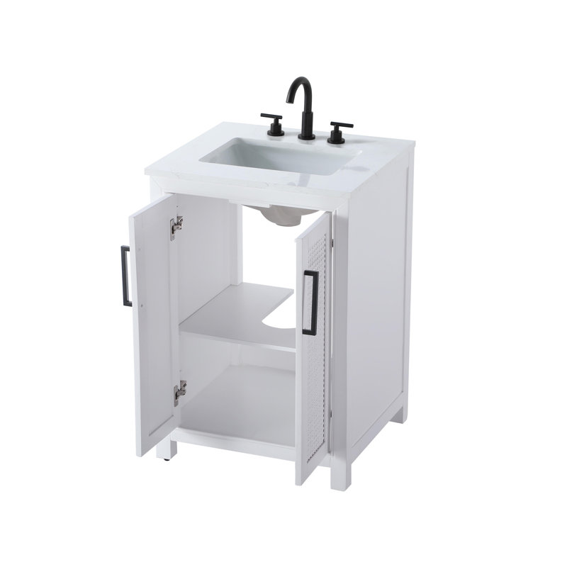 Meuble-lavabo simple 24 po, Blanc
