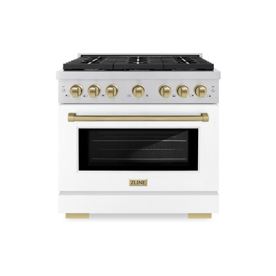 ZLINE Autograph Edition Paramount Dual Fuel Range with Gas Cooktop and Electric Convection Oven