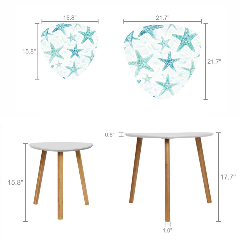 Ensemble de 2 tables basses gigognes Triangle