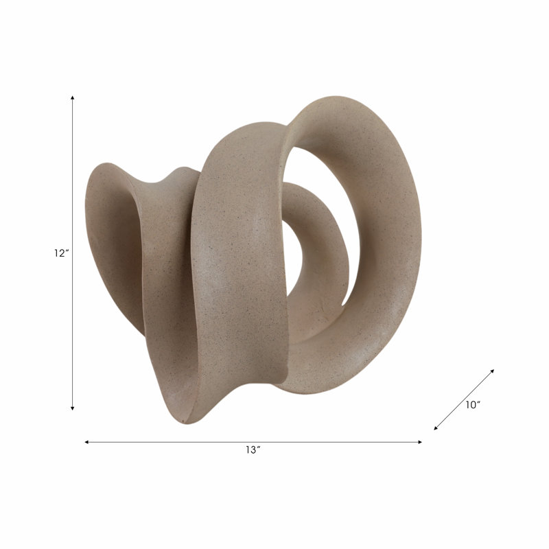 Sagebrook Home 13" Menen Large Loop Statuary, Tan