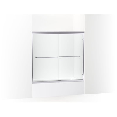 Porte de baignoire coulissante sans cadre de l 54 po x l 57 po x H 55,44 po fluence