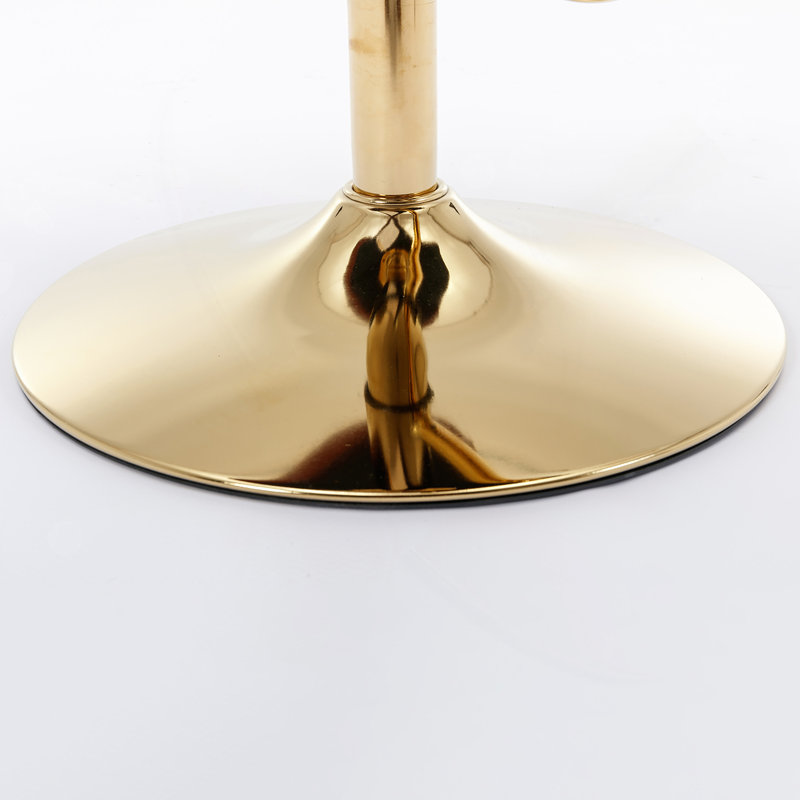 Annajean Swivel Adjustable Height Counter Stool, Gold, Black