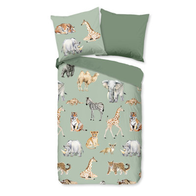 Cotton Abstract Duvet Cover with Pillowcases
