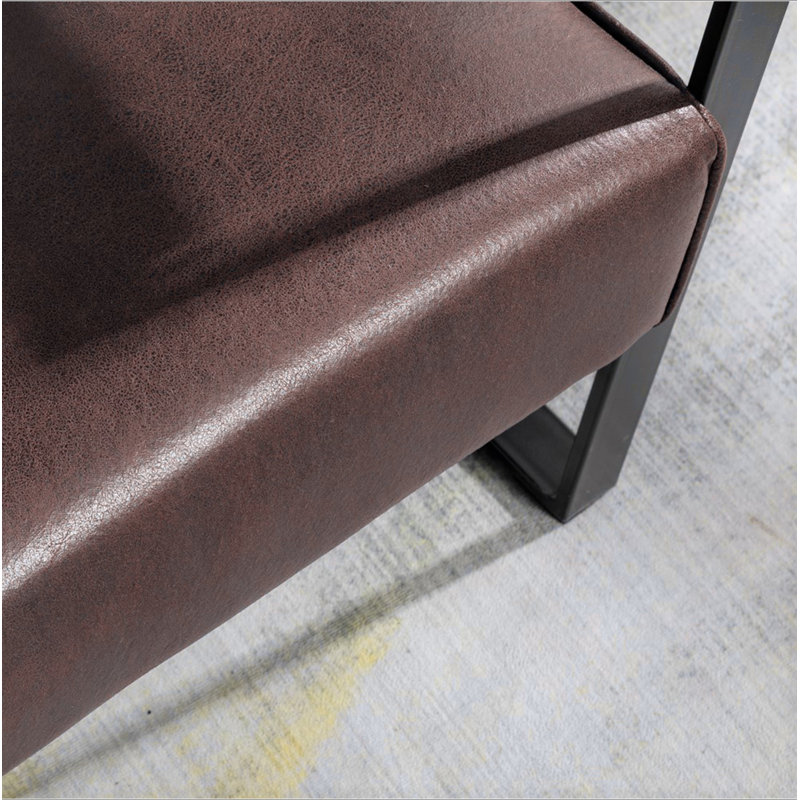 Chaise d'appoint classique Mid Century, Marron foncé