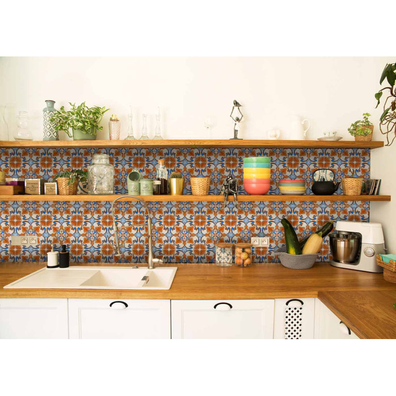 4'' W x 4'' L Vinyl Peel and Stick Mosaic Tile