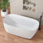 Baignoire de trempage autoportante en acrylique blanc de 59 po de conception moderne ovale et ergonomique Clingao