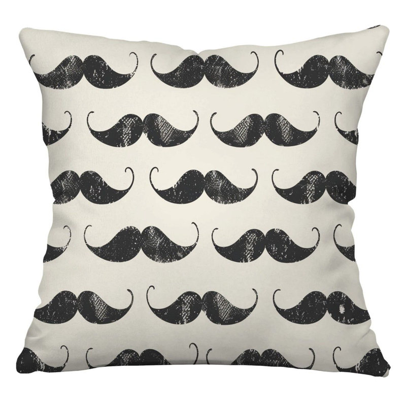 Coussin Blossom Trees, H 14 po x l 14 po, Noir / blanc