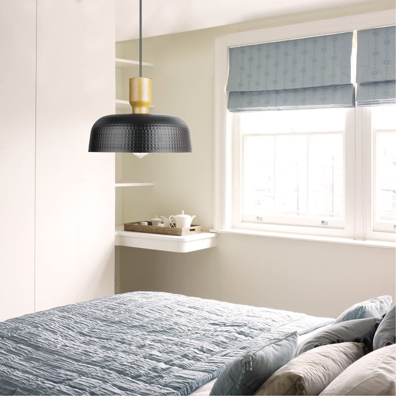 Luminaire suspendu à 2 lumières Mikaili, Noir - emballage de deux