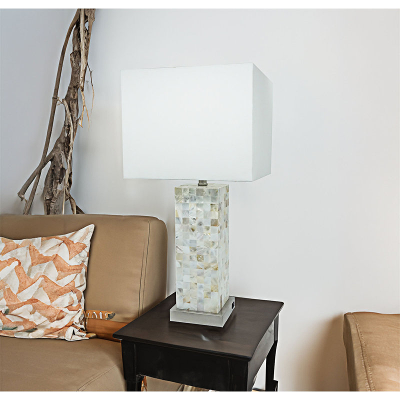 Mosaic Pattern Table Lamp 2Pc Set