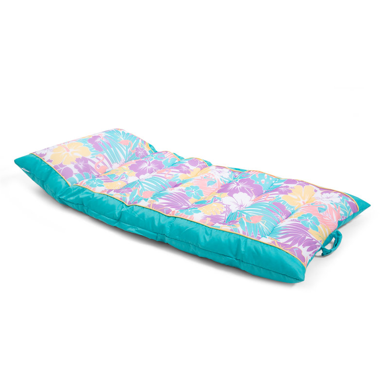 Flotteur et chaise longue Big Joe Kona, Hibiscus tropical turquoise