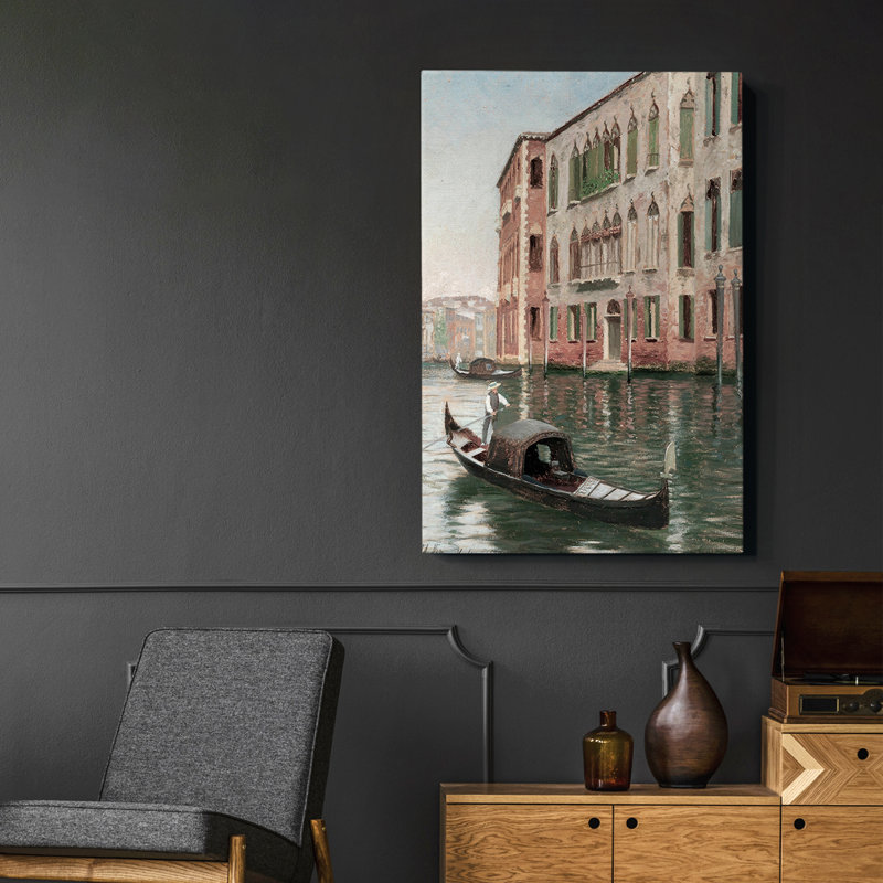 Peinture sur toile encadrée, H 19 po x l 13 po