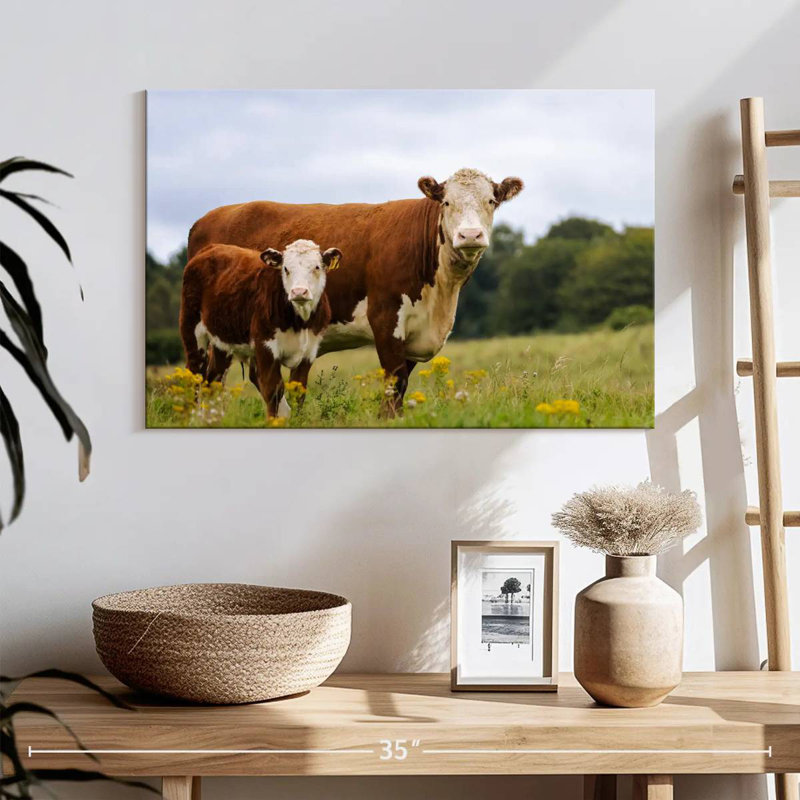 Brampt Calf And Cow, 16" H x 24" W