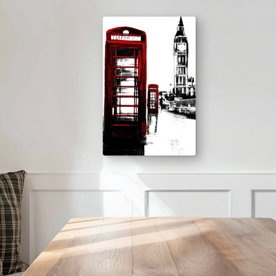 Telephone Box and Big Ben Metal Print | London Home Decor