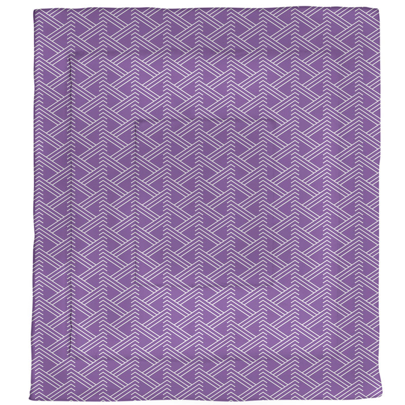 Jordao Polyester Geometric Shapes Comforter, Twin XL Comforter, Violet/White
