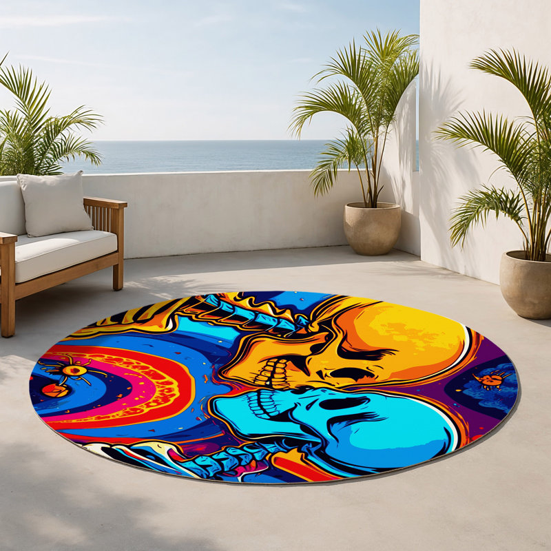 Tapis d'intérieur et d'extérieur Nebula Radiance, Rond 5 pi