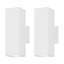 Applique murale d'extérieur à 2 lumières en aluminium gris Alvisa H 11,97 po-855703243-861301087