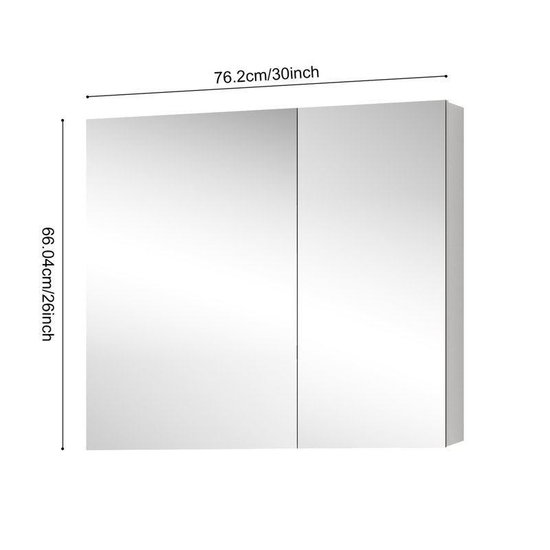 Armoire de salle de bain à miroir murale 30 po