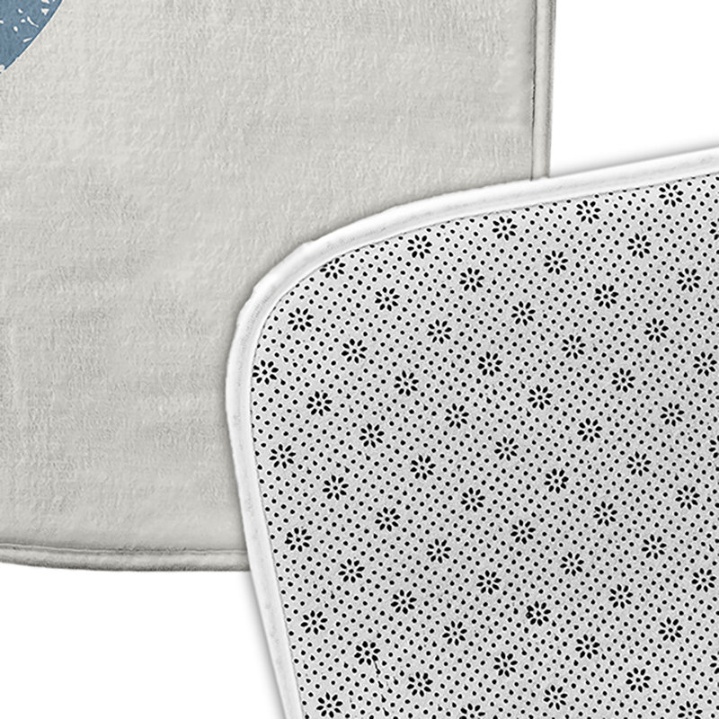 Tapis de bain Nautical Nights, L 17 po x L 24 po, Bleu / blanc