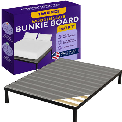 Audra 0.68" Heavy Duty Horizontal Mattress Support Wooden Bunkie Board/Slats with Cover by Alwyn Home