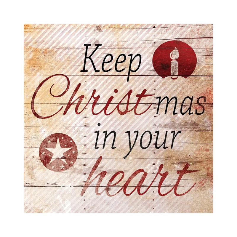 Christmas In Your Heart by Jace Grey - Wrapped Canvas Print, 30.48 cm H x 30.48 cm W