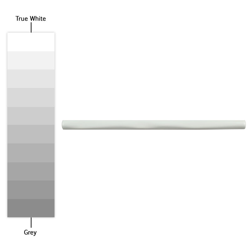 Rugoso 3/8"x7-7/8" Ceramic Quarter Round Wall Tile Trim in Smooth